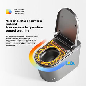 Toilette intelligente moderne en céramique monobloc de luxe avec chasse automatique Bidet de luxe <span class=keywords><strong>Wc</strong></span> électrique Sanitaire monté au sol - Product Image 3