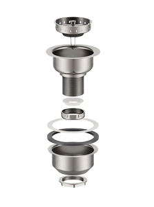 ตะแกรงกรองเศษอาหารในอ่างล้างจานสแตนเลส 304 รุ่นใหม่ สำหรับโรงแรม - Product Image 2