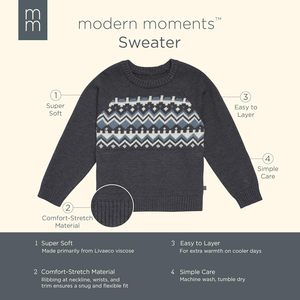Suéter Modern Moments de <span class=keywords><strong>Gerber</strong></span> <span class=keywords><strong>para</strong></span> Bebés Niños, Diseño Fair Isle Festivo, Hecho en China - Product Image 6
