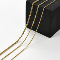 Collier en acier inoxydable, chaîne torsadée, largeur 1,8/2,3/3,5 mm, pour homme et femme, collier ras du cou, chaîne à maillons pour pendentifs, fabrication de bijoux, cadeaux