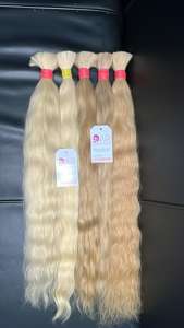 100% Extensions de cheveux humains indiens naturels bruts vierges de haute qualité Remy Hair en gros Bundle cuticule aligné Deep Super Waves - Product Image 6