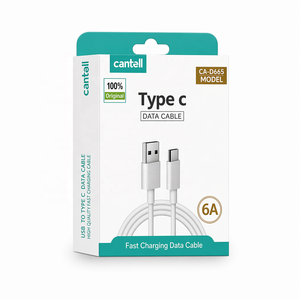 Cable de Datos <span class=keywords><strong>USB</strong></span> Cantell 6A con Embalaje Minorista, Cable <span class=keywords><strong>USB</strong></span> C de Carga Rápida de 1 m, Cable de Carga Rápida Tipo C de 2 <span class=keywords><strong>A</strong></span> para Teléfono Móvil - Product Image 2