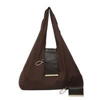 Sacs de courses pliables en gros réutilisables avec poignées en ruban et en corde et pochette pour les courses et les voyages, en nylon, extra grands
