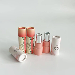Tube en carton personnalisé à faible quantité minimale de commande (MOQ) avec logo, pour baume à lèvres cosmétique naturel. - Product Image 1