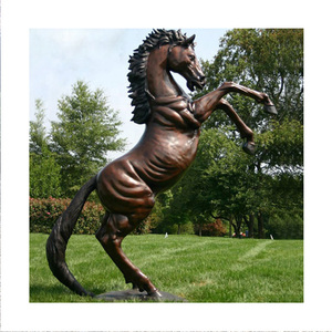 Maßgefertigte Lebensgroße Garten-Pferdestatue Metall Kupfer Messing Bronze Guss-Skulptur - Product Image 6