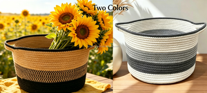 <span class=keywords><strong>Cesta</strong></span> Tejida Suave Hecha en Fábrica para Almacenamiento, Cuerda <span class=keywords><strong>de</strong></span> Algodón para Decoración del Hogar y Almacenamiento - Product Image 5