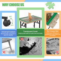 Table de puzzle en bois 1500 pièces, hauteur réglable, inclinable, 4 tiroirs, roulettes, housse de protection, OEM ODM, poste de travail