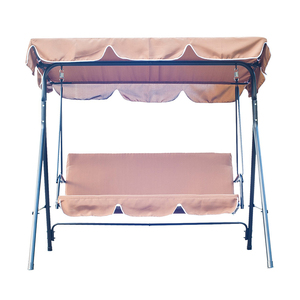 3 Person Outdoor Garden Waterproof Polyester Iron Set with Canopy for Adult - Product Image 1