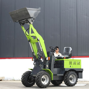 नए उत्पाद मिनी 1 टन इलेक्ट्रिक स्पष्ट स्किड स्टीड लोडर बिक्री के लिए 500 किलोग्राम क्षमता बकेट मल्टी-फंक्शन मशीन के साथ - Product Image 1