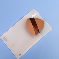 Sac auto-adhésif en CPE givré pour éponge de maquillage Beauty Blender, sac d'emballage personnalisé avec logo, petite pochette en plastique souple pour cosmétiques