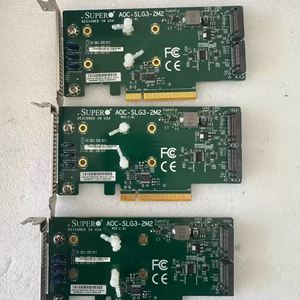 การ์ด HBA แบบ Low Profile รุ่น AOC-SLG3-2M2 รองรับ Dual M.2 NVMe PCIe 3.0 x8 ขนาด 2280 และ 22110 มาตรฐาน RoHS - Product Image 1