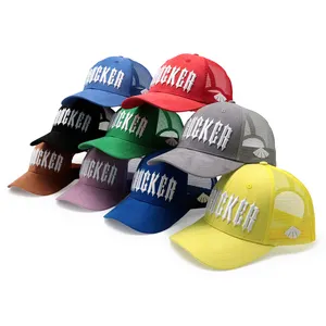 High Quality Wholesale Classic Custom Design Your Own 3D Embroidery Logo 6 Panel Gorras Mesh Suede Trucker Caps Hats Mens