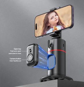 自動フェイストラッキングP02ミニジンバル安定化カメラAI三脚自撮り棒360回転電話ホルダー付き - Product Image 4