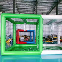 Penawaran udara komersial Drone PVC acara bola sepak bola tenda tiup Drone Arena rintangan untuk