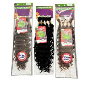 4x 20 pouces Tresses au crochet Afro Boho, Cheveux bouclés en vrac à ondulations profondes, Effet mouillé et ondulé, Extensions de cheveux synthétiques à tresser style bohème - Product Image 1