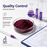 Approvisionnement en gros d'usine : Poudre d'extrait de baie d'aronia fine, extrait de sureau noir pour boissons, aliments et cosmétiques