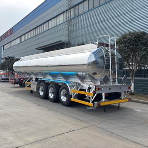 Semi-remorque citerne à pétrole en acier et aluminium de 45 m³ avec 3 essieux pour le transport de produits dangereux et la livraison de carburant - Product Image 6