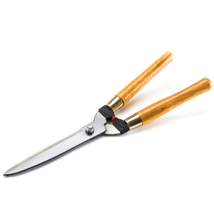 Ciseaux <span class=keywords><strong>de</strong></span> jardinage à lames tranchantes en acier, à manche en bois robuste pour tailler les bordures des buissons - Product Image 1