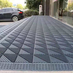 Paillasson d'entrée d'extérieur à emboîtement robuste Rouge Gris - Product Image 5