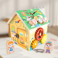Casa de Actividades Montessori de Madera, Tablero Multifuncional, Juguete Sensorial, Juguete de Aprendizaje Preescolar, Habilidades Motoras Finas, Educativo para Niños