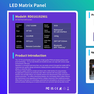 จอ LED แบบยืดหยุ่น 16x192 พิกเซล ควบคุมผ่าน USB แอป และรีโมท กันน้ำ สำหรับป้ายโฆษณาตกแต่ง ได้รับมาตรฐาน CE RoHS - Product Image 2