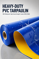 Bâche en PVC laminé imperméable haute densité multicolore, résistante aux déchirures, pour la construction de tentes (vente en gros)