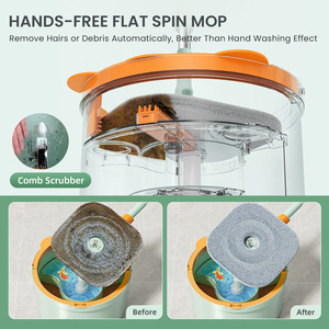 RUSSIA Hot-selling <strong>Mops</strong> Spin <strong>Mop</strong> 360 Cleaning for Clean-dirt Separation Dry Wet Floor <strong>Mop</strong> <strong>Wall</strong> <strong>Mop</strong> With Retractable Handle - Product Image 5