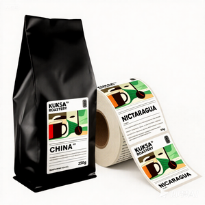 Bolsa de Café de Plástico con Fondo Plano, Reutilizable, de 250g, 500g, 1kg, con Válvula y Cierre Hermético, Acabado Mate o Brillante - Product Image 4