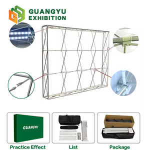 定制徽标广告铝制折叠LED灯箱弹出式展示背光灯箱适用于贸易展览展台 - Product Image 6