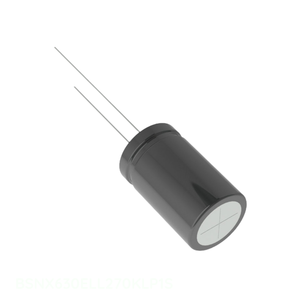 ตัวเก็บประจุรูผ่านรูรัศมี27 uF 10% 63V ตัวเก็บประจุ BSNX630ELL270KLP1S 27 uF - Product Image 1