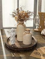 Plateaux porte-bougies en bois massif Hanobe 11,2 po – Décoration rustique pour l'automne, Pâques, table basse, centre de table de cuisine, mariages, Noël