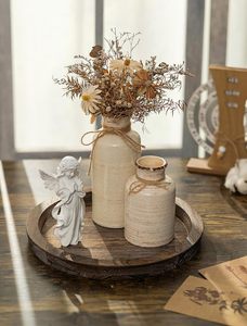 Plateaux Porte-Bougies Ronds en Bois Hanobe 28,5 cm – Décoration d'Automne Style Ferme pour Table Basse & Centre de Table de <span class=keywords><strong>Cuisine</strong></span>, Mariages & Noël - Product Image 2