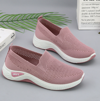Chaussures de sport pour femmes en tissu tricoté respirant, couleurs variées, marque OBM