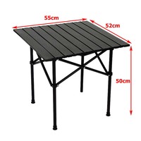 Table pliante en aluminium réglable en hauteur, 4 places, moderne, pour salle de sport, extérieur, camping, pique-nique, barbecue, prête à être expédiée, mobilier de terrasse