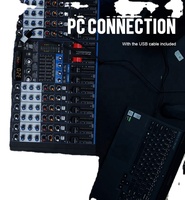 PB12 Console de mixage audio professionnelle 12 canaux pour scène, DJ, studio, système de sonorisation live de haute qualité BT USB