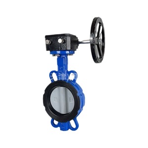 Manual Rubber Lined Wafer Butterfly Valve Dn100 Clamp Connection Ductile Iron Body Water And Weak Acid Alkaline Media - Product Image 1