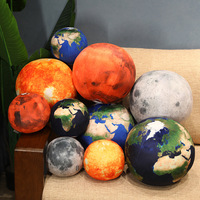 Jouets en peluche super doux à presser Simulant la planète Terre Lune Soleil Mars Remplis de coton PP Doublés de maille