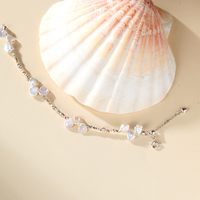 Bracelet en perles d'eau douce naturelles S925 en gros, distribution irrégulière, bracelet en perles en forme de pétales