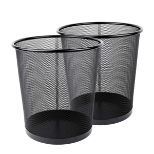 Thùng rác trong nhà thùng rác lưới tròn tái chế Thùng rác sắt rèn rỗng Thùng rác kim loại hộ gia đình mà không cần che giỏ chất thải - Product Image 6