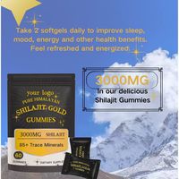 Extrait de Dongge Ali, Shilajit Pur de l'Himalaya, Gummies Or, Minéraux - Complément Alimentaire pour Adultes, Antioxydant, Soutien Immunitaire