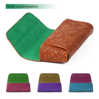 Étui en verre semi-rigide rétro haut de gamme, motif floral classique sculpté, fermeture magnétique, sac souple, cadre en matériau artisanal vintage