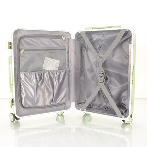 Travel Suitcase Apple Green <b>Pc</b> Material Aluminum Frame Swivel <b>Wheels</b> Business Travel Large Capacity Student Use - Product Image 2