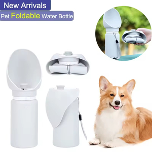 Taza plegable para caminar al aire libre para mascotas de 550ml, botella de <span class=keywords><strong>agua</strong></span> portátil de viaje, cachorros, gatos, perros, <span class=keywords><strong>agua</strong></span> potable - Product Image 2