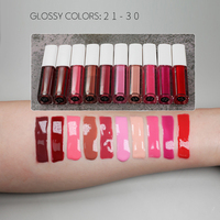 Sampel Lip Gloss Mini 1.5ML untuk Pengujian Tanpa Logo, Lip Gloss Berkilau dan Lipstik Matte serta Set Sampel Lip Gloss Laris