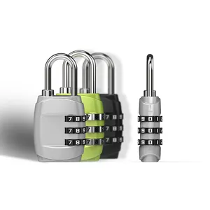 Oem 3 Dial Wooden Box Combination Lock Pad Customized Golden Supplier Combination Cam Lock Travel Door Lock Gym Padlock