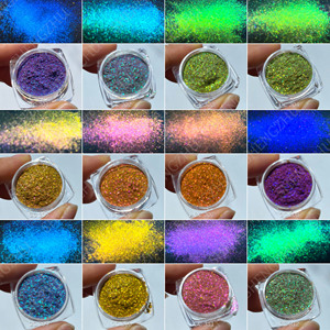 Vegan quang học biến màu sắc chuyển màu chrome Nail bột mỹ phẩm sơn sắc tố Tắc Kè Hoa - Product Image 5