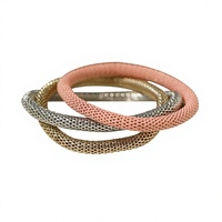 Bracelet élastique réglable en chaîne de maïs |   Bracelet manchette extensible ajouré en maille pour superposition