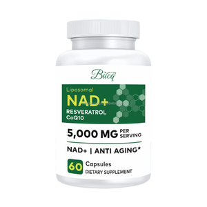 תוסף תזונה פרטי NAD+ רסברטרול קואנזים Q10 ויטמין להגברת אנרגיה תאית, אנטי אייג'ינג, 60 כמוסות, יוניסקס, למבוגרים - Product Image 1