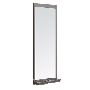 Espejo de Armario Rectangular de Aluminio, Plegable, Montado en la Pared, Organizador de Ropa, Color Mocha Blanco - Product Image 4