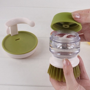 Brosse de cuisine En Plastique Distributeur De Savon Brosse de Paume pour Plat Casserole Évier Nettoyage - Product Image 4